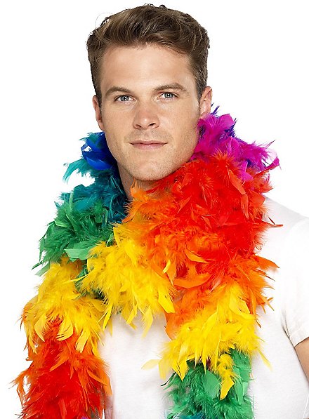 Rainbow Feather Boa Maskworld Com